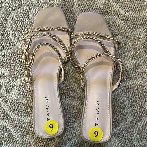 Tahari Pink and Gold Slide Sandals NWT - Picture 5 of 10